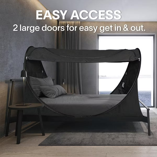 Alvantor Pop Up Bed Canopy Queen Size Blackout Breathable Mesh Lightweight Portable Dream Tent with Carry Bag for Indoor Outdoor Use