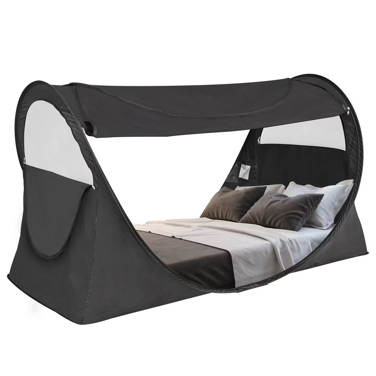 Alvantor Pop Up Bed Canopy Queen Size Blackout Breathable Mesh Lightweight Portable Dream Tent with Carry Bag for Indoor Outdoor Use