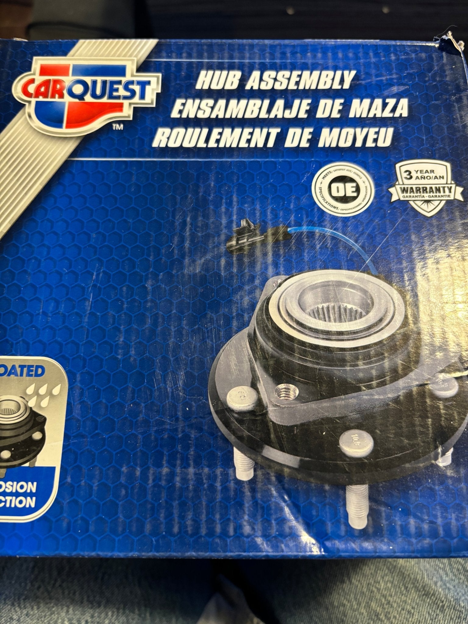 Carquest Premium Hub Assembly w/ Wheel Bearing, part 94 - 583311, 2011 - 2018 Jeep Wrangler - Matt K's Merchandise