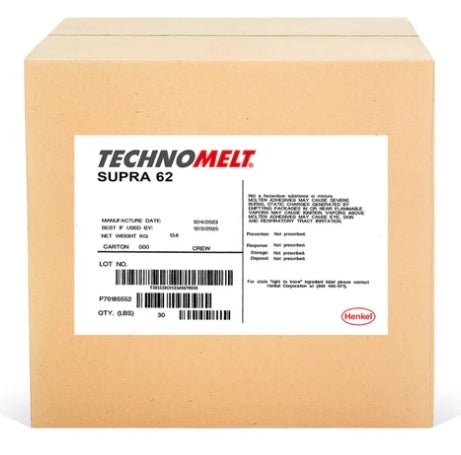 Henkel Technomelt Supra 62 Packaging Hot Melt - 30 Pound Box - Matt K's Merchandise